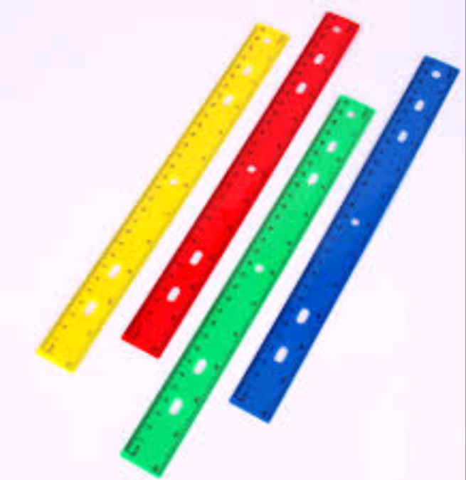 FLEXIBLE PLAIN COLOR PLASTIC RULER