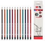 M&G TRIANGULAR HB PENCILS WITH ERASER AWP30971