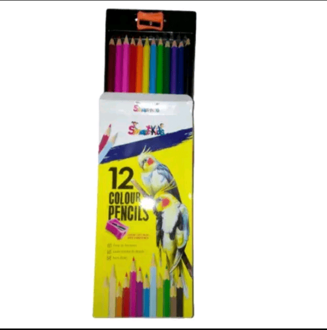 COLOUR PENCIL SMART KIDS X 12 FULL SIZE - Qpm Stationery