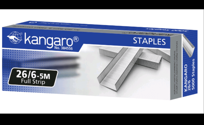 KANGARO 26/6 - 5M STAPLE PIN (5000STAPLES) - Qpm Stationery