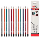 M&G TRIANGULAR HB PENCILS WITH ERASER AWP30971 - Qpm Stationery