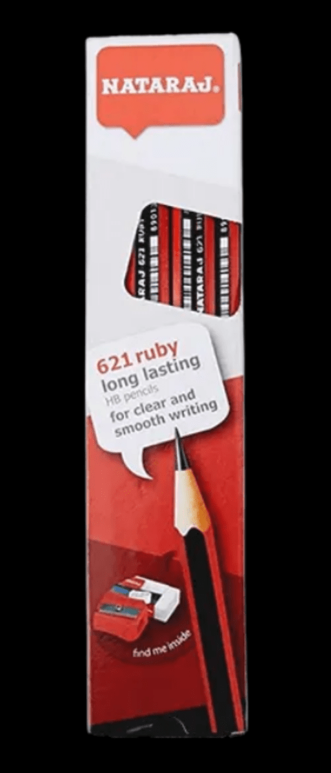 NATARAJ 621 HB/MARBLE/NEON PENCIL - Qpm Stationery