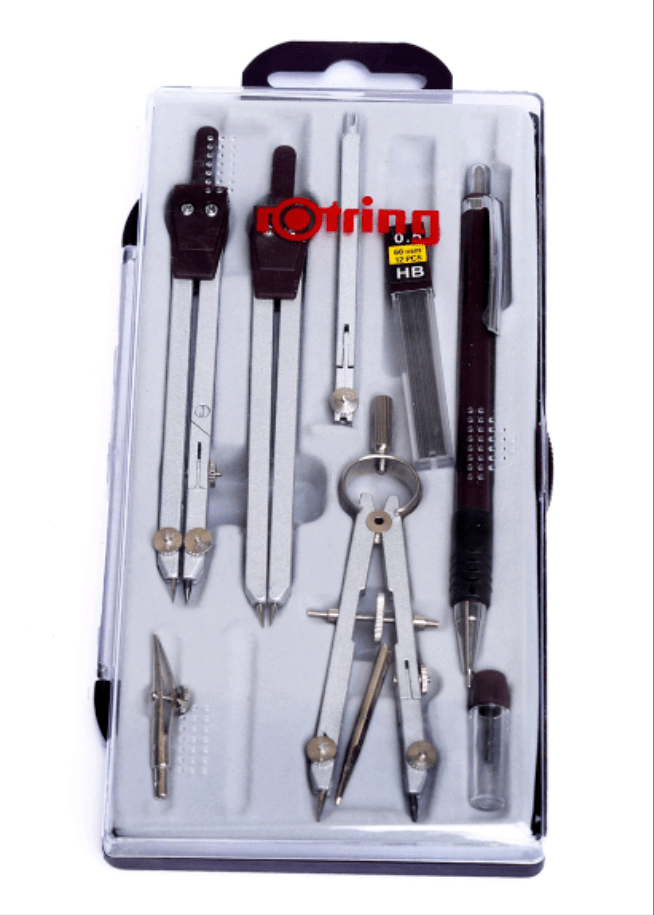 ROTRING COMPASS DRAWING SET - Qpm Stationery