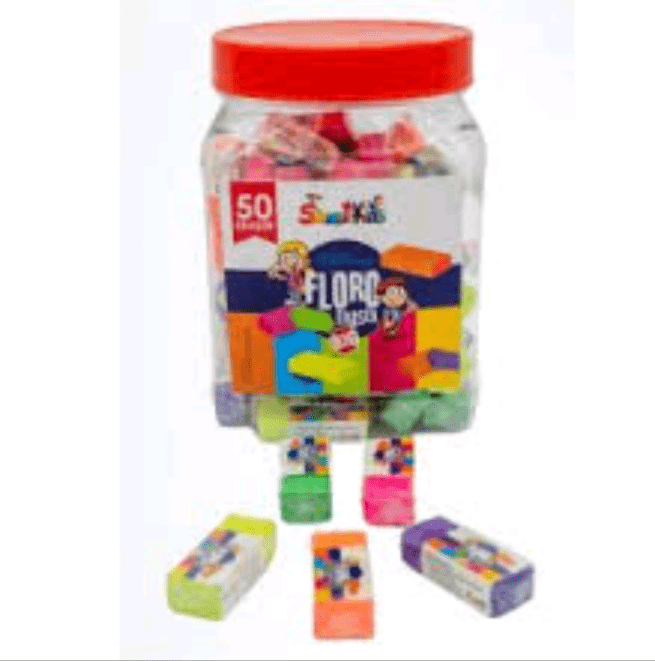 SMARTKID FLORO DUSTFREE ERASER SMALL - Qpm Stationery