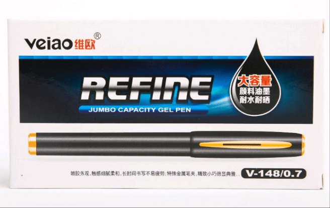 VEIAO REFINE JUMBO CAPACITY GEL PEN - Qpm Stationery